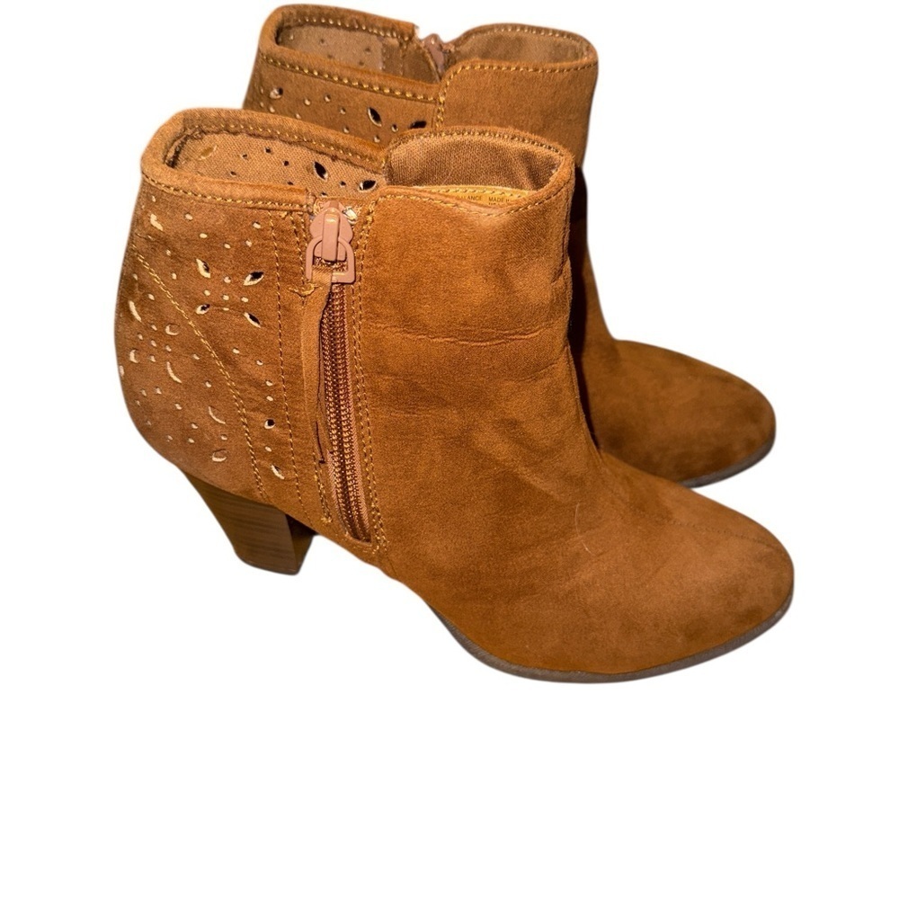 American Eagle Brown Suede Ankle Boots 8 1/2 - Picture 2 of 7